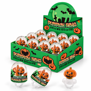 Bonbons lumineux en forme de citrouille, 12g, saveur orange, bonbons fantaisie d'Halloween avec LED - Product Image 3