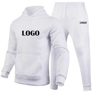 Conjunto Deportivo de Sudadera con Capucha y Pantalones de Felpa 100% Algodón Transpirable para Hombre, con Logotipo Personalizado, Estilo Urbano Holgado - Product Image 5