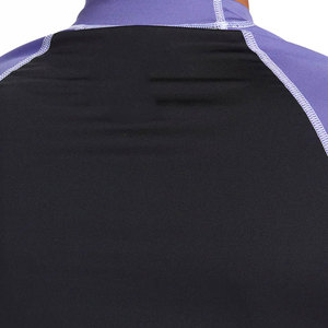 <b>Men</b> Black Purple Color Blocked Rash Guard Spandex Polyester Anti-Uv <b>Compression</b> <b>Shirt</b> Full Sleeve Printed Top By TIAGO SPORTS - Product Image 6