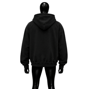 EVERYDAY STREETWEAR BLACK OVERSIZED ZIP UP HOODIE WITH UTILITY POCKETS MODERN With Multiple Pockets And Sleeve Zippers Casual St - Product Image 2