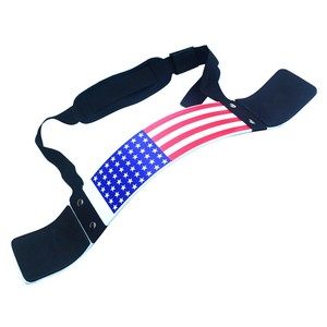 Soporte para Levantamiento de Pesas con Diseño de Bandera Americana, Correa Acolchada para el Cuello, Soporte de Brazo de Metal Resistente - Product Image 4