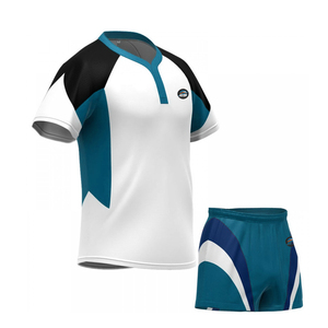 Precio de Fábrica, MOQ Bajo, Jersey de Rugby Personalizado Rojo Transpirable de Manga Corta con Estampado, Uniforme Profesional - Product Image 6