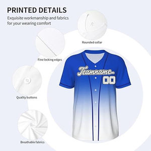 Camiseta de Béisbol Personalizada de Manga Corta Unisex de Poliéster que Absorbe la Humedad, Uniforme Deportivo con Logotipo y Nombre del Equipo Personalizados - Product Image 6