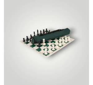 Juego de Ajedrez Portátil para Torneos con Tablero Enrollable, Piezas de Ajedrez de Plástico Staunton y Bolsa de Transporte de PVC, Profesional para Clubes - Product Image 3