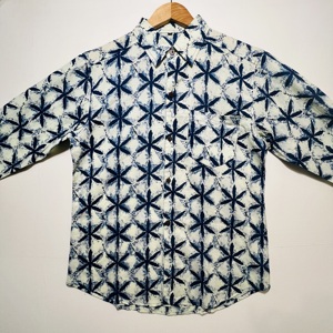 Camisa de Manga Larga Premium 100% Algodón para Hombre, Estampada a Mano con Diseño Floral, Ecológica, Transpirable, Hecha en India - Product Image 1