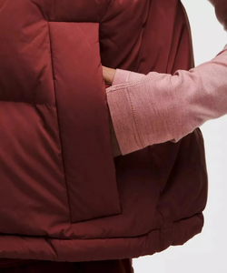 OEM Custom Fashionable Women's Puffer Vest Hooded Short <b>Cropped</b> Thick Padded <b>Body</b> <b>Warmer</b> Casual Winter Outerwear Wholesale - Product Image 5