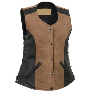 Chaleco de Cuero 100% de Buena Calidad para Mujer, Precio Razonable, Ropa Transpirable, Chaleco de Cuero para Mujer - Product Image 2