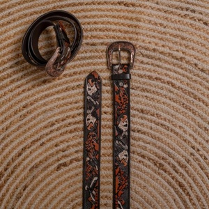 Ceinture perlée en cuir de vache occidentale sur mesure de qualité supérieure avec conception usinée à la main Meilleur fabricant fournisseur en Inde - Product Image 1