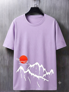 เสื้อยืดคอกว้าง แขนสั้น ผู้ชาย ผ้าฝ้าย 100% ทรงปกติ ระบายอากาศ แห้งเร็ว ไม่หด ลายเรียบ - Product Image 4