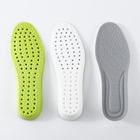 Semelles intérieures de sport en PU avec amorti 4D, absorption des chocs, tissu respirant pour chaussures de course et de marche longue distance