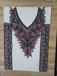 Luxury Custom Embroidered <b>Sew</b>-<b>On</b> <b>Patches</b> High Quality Handcrafted Orgeza Fabric Sequins Bridal Dresses Tops Home Textiles Honey - Product Image 3