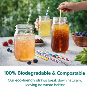 Pajitas de Papel Kraft 100% Compostables de Alta Calidad, Aptas para Alimentos, para Bebidas Frías y Té de Burbujas, para Fiestas - Product Image 5