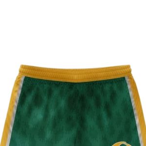 Unisex <b>Green</b> Gold Lacrosse Shorts Polyester Athletic Fit Sportswear Lightweight Team Match Apparel - Product Image 5