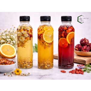 330ml Square PET <b>Plastic</b> Bottle Double Ring Design for Clear Beverage Juice Tea Packaging OEM Factory in Vietnam with Screw <b>Cap</b> - Product Image 1