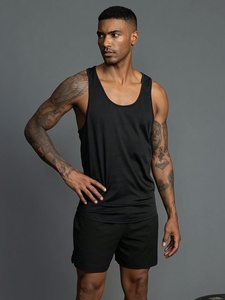 <b>Men</b> Tank Top Sleeveless Plain T Shirt <b>Gym</b> Workout Fitness Sportswear Breathable Summer Casual Athletic <b>Vest</b> - Product Image 1