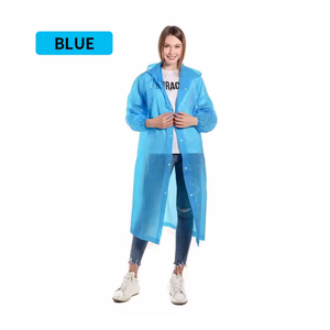 <b>Yellow</b> Long Waterproof <b>Raincoat</b> <b>Women</b> Button Closure Solid Color Outdoor Wear Regular Fit Thin Polyester Coat - Product Image 3