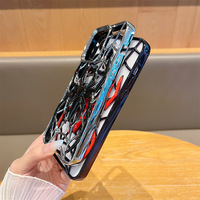 Coque de téléphone en métal plaqué motif toile d'araignée pour iPhone 15 Pro Max 11 12 13 14 16 17 18, légère et dissipant la chaleur