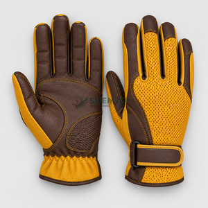 Guantes cómodos para montar a caballo con paneles flexibles, cierres seguros para la muñeca y palmas duraderas para jinetes recreativos. - Product Image 4