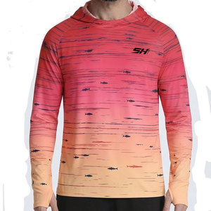 Sudadera con capucha de pesca para hombre con estampado de peces, diseño de diseñador, etiqueta privada personalizada, costuras reforzadas, antiencogimiento y estilo elegante. - Product Image 1