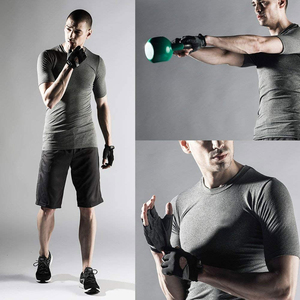 Half Finger Fitness Gloves Breathable Mesh <b>Weight</b> Lifting Gym Training Gloves for Men Women Adjustable Wrist Strap - Product Image 4