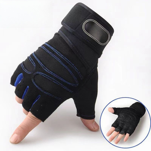 ถุงมือฟิตเนสแบบตาข่ายครึ่งนิ้วสำหรับทุกเพศ สายรัดข้อมือปรับได้ สำหรับออกกำลังกาย ยกน้ำหนัก อุปกรณ์เสริมถุงมือ - Product Image 6