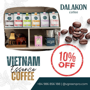 Café Molido Robusta 100% Tostado DALAKON de Dak Lak. Café con Cafeína en Bolsa de 250g, Empaque con Cierre Hermético - Product Image 2