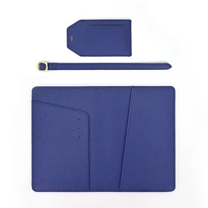 Custom Logo Leather Luggage <b>Tags</b> Manufacturer Direct Wholesale Real Leather <b>Suitcase</b> Labels for Corporate Gifts LTG-0304 - Product Image 3