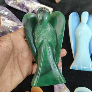 Handmade Hand Carved <b>Crystal</b> Angel Figurines Gemstone Guardian Statues for Home Decor Thanksgiving New <b>Year</b> Spiritual Gifts - Product Image 6