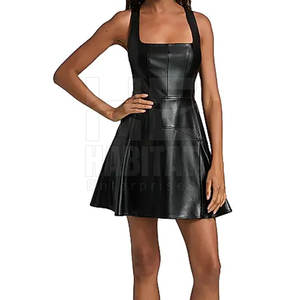 ชุดเดรสหนังแท้คุณภาพสูงสำหรับผู้หญิง ดีไซน์ทันสมัย เนื้อผ้านุ่ม มีทุกขนาด - Product Image 3