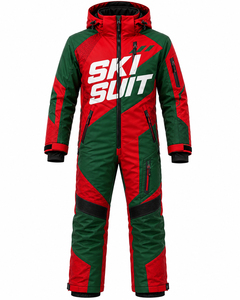 Combinaison de ski et snowboard pour homme, personnalisée, imperméable, respirante, grande taille, anti-UV, évacuant l'humidité, imprimée sur toute la surface, coupe-vent, en polaire - Product Image 1