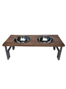 Precio directo de fábrica Juego de cuencos de alimentación de animales de madera de alta calidad Madera natural Acero inoxidable Cuencos ecológicos para mascotas para perros - Product Image 2