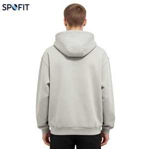 Custom Heavyweight Full Zip Hoodie with Chenille Embroidery Patch Oversized Cotton Fleece Streetwear Jacket OEM Manufacturer - Product Image 4
