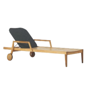 Modern Sun Loungers With <b>Wheels</b> Super Comfortable Daybed Lounge Pool Side For Outdoor Beach Furniture - Product Image 1