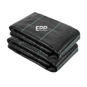 Geotextil tejido PP de la mejor calidad, cubierta de suelo agrícola, tela tejida de polietileno negro, estera de malezas, valla de limo de alta densidad - Product Image 1