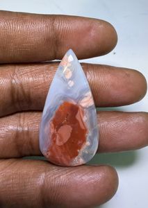 Cabochon en Agate Coton Naturel de Haute Qualité, Pierre Précieuse en Vrac pour la Fabrication de Bijoux - Product Image 3