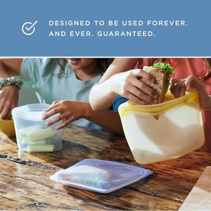 ถุงเก็บอาหารซิลิโคนแบบพรีเมียม ใช้ซ้ำได้ ถุงเก็บอาหารอเนกประสงค์ ถุงใส่อาหารกลางวัน - Product Image 5