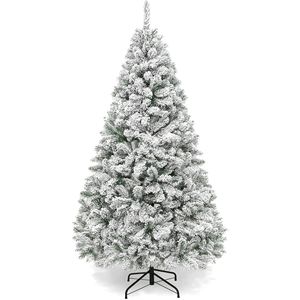 Albero di Natale innevato non illuminato da 2,3 m per decorazioni natalizie festive - Product Image 1