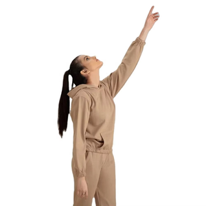 Ensemble de survêtement élégant et tendance pour femme, manches longues, en molleton de coton doux, deux pièces, sweat à capuche et pantalon de jogging, tenue décontractée d'hiver - Product Image 5