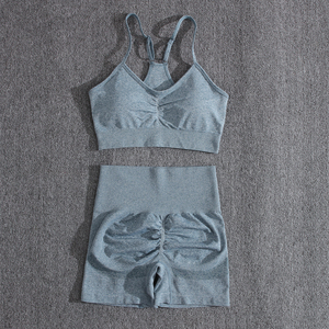 Conjuntos Deportivos de Verano para Mujer, Shorts con Efecto Push-Up y Top Deportivo Halter para Deportes al Aire Libre - Product Image 6