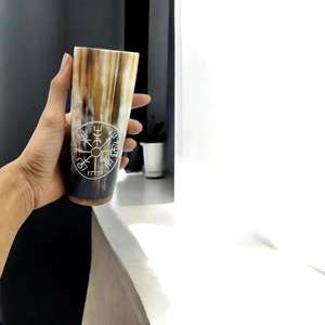 Vaso Artesanal de Cuerno de Búfalo, Recipiente Sostenible para Beber, Hecho a Mano, Accesorio Tradicional de Bar para Decoración del Hogar - Product Image 2