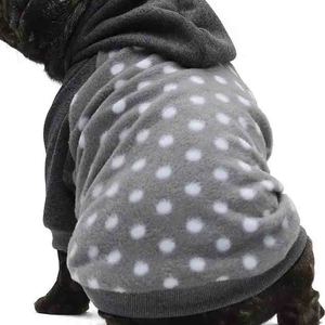 Dot Design 100% Cotton Dog Hoodie Pullover Autumn Fleece Breathable Windproof Eco-Friendly Home Use - Product Image 5