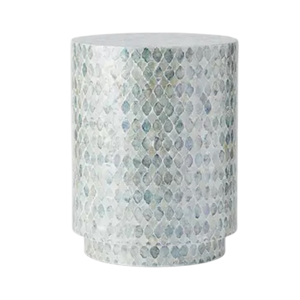 Taburete Decorativo de Nácar para Decoración de Sala de Estar - Product Image 1