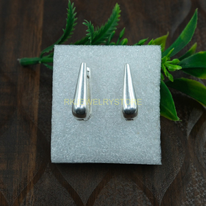 ต่างหูเงินแท้ 925 รูปทรงตัวยู แบบมินิมอล เรขาคณิต ต่างหูแบบเปิด สำหรับผู้หญิง ของขวัญคริสต์มาส - Product Image 5