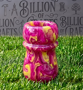 Cepillo de Afeitar de Resina Hecho a Mano de Primera Calidad con Mango de Acabado Texturizado Multicolor, Venta al por Mayor para Negocios, Regalo, Arte Coleccionable - Product Image 6