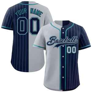 New Arrival High Quality Baseball Jersey Short Moisture-Wicking Quick Dry V-neck Unisex Polyester Fabric Sublimation Printing - Product Image 2
