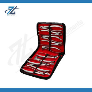 Ensemble de 10 forceps dentaires réutilisables, qualité allemande, acier inoxydable, instruments d'extraction dentaire, fabricant Pakistan - Product Image 5