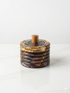 Nouveau Brûleur d'encens Bakhoor en bois et résine naturelle écologique Mubkhar, design moderne pour l'intérieur, idéal pour le Ramadan et l'Aïd - Product Image 2