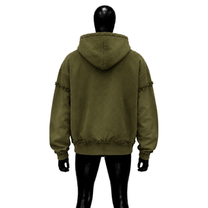 Sudadera con Capucha Oversize OLIVE de Moda Urbana Clásica, Estilo Relajado, Ropa Urbana Cómoda para Invierno, Diseño Minimalista con Arte Icónico, Talla L - Product Image 2