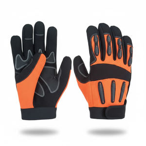 ถุงมือช่างหนังแพะเกรดพรีเมียมคุณภาพสูง เสริมความแข็งแรง สีดำ สำหรับงานช่าง ความปลอดภัยในการทำงาน และการเดินเรือ ขายส่งยอดนิยม - Product Image 1