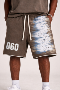 OEM Service Wholesale Distress Custom Design <b>Men</b> Cotton <b>Shorts</b> New Arrival Private Label <b>Men</b> <b>Brown</b> <b>Shorts</b> - Product Image 2